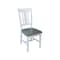International Concepts Set of Two San Remo Splatback Chair, White/Heather Gray C05-10P - alternate 5